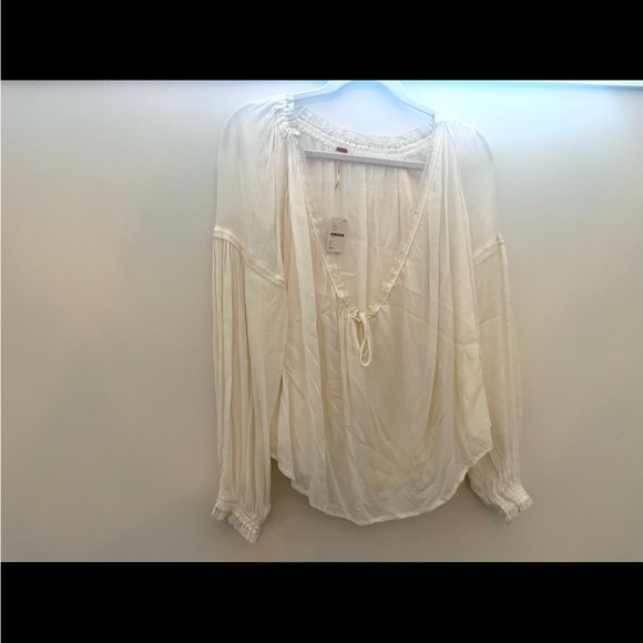 free people small white flower blouse - Picture 1 of 2